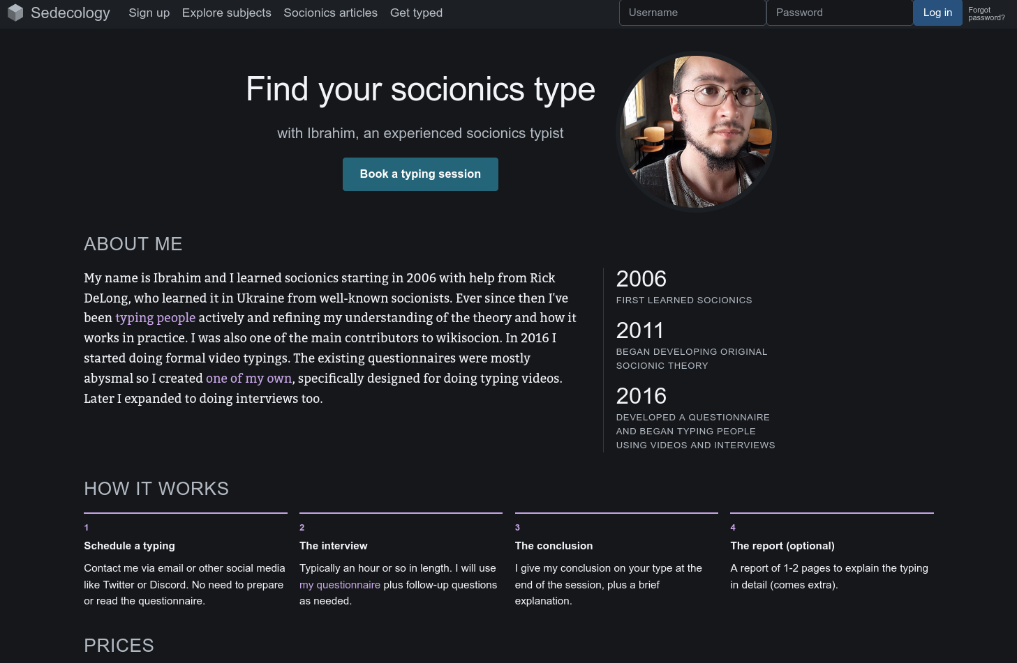 Sedecology services page